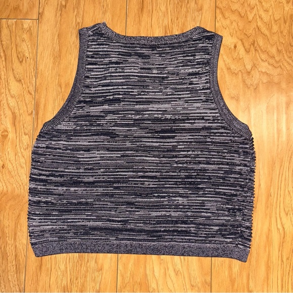 Babaton Aritzia XXS Alrik Rib-Knit Striped Tank High Neck Vest Top Office Preppy - Picture 8 of 9